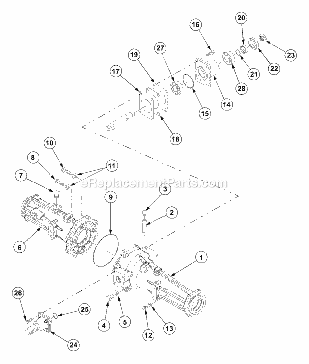 Front Axle (Part 1) Diagram and Parts List for 7532 54AF44G-710, 54AH44G-710, 54AN44G-710 Cub Cadet Lawn Tractor